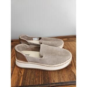 Women's Shoes TOMS JOCELYN Slip On Espadrille Sneakers DUNE SUEDE Sz 7